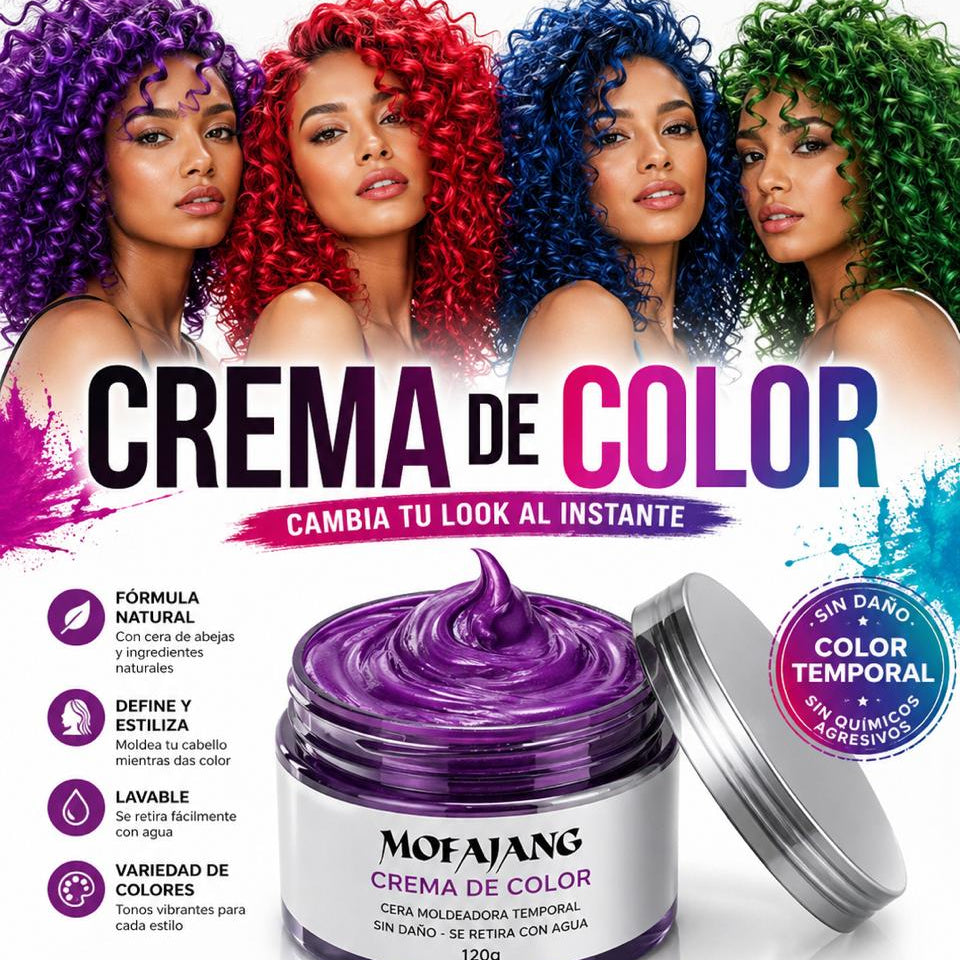 Crema De Color Para Cabello – Cambio Instantáneo Sin Daño